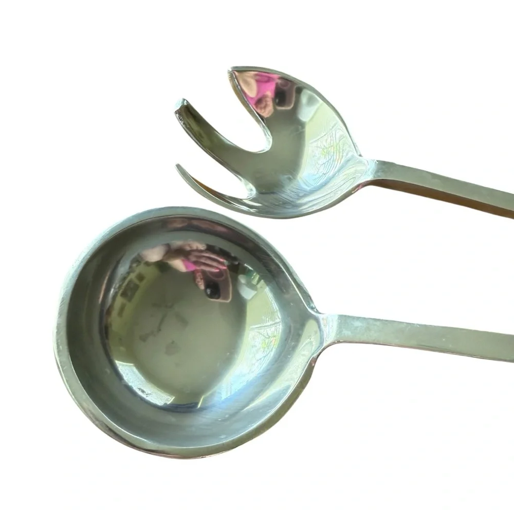 Salad Servers Spoon Fork Huge Aluminum